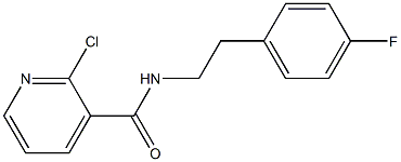 2-chloro-N-[2-(4-fluorophenyl)ethyl]pyridine-3-carboxamide 구조식 이미지