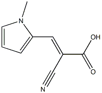 2-cyano-3-(1-methyl-1H-pyrrol-2-yl)prop-2-enoic acid Structure