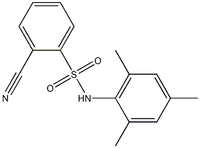 2-cyano-N-(2,4,6-trimethylphenyl)benzene-1-sulfonamide 구조식 이미지