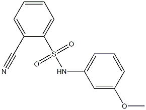 2-cyano-N-(3-methoxyphenyl)benzenesulfonamide Structure