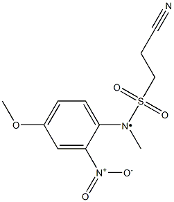 2-cyano-N-(4-methoxy-2-nitrophenyl)-N-methylethane-1-sulfonamido Structure