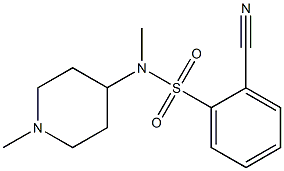 2-cyano-N-methyl-N-(1-methylpiperidin-4-yl)benzenesulfonamide Structure