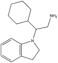 2-cyclohexyl-2-(2,3-dihydro-1H-indol-1-yl)ethan-1-amine 구조식 이미지