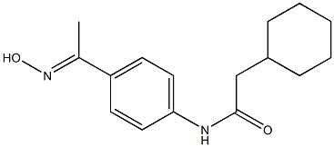 2-cyclohexyl-N-{4-[1-(hydroxyimino)ethyl]phenyl}acetamide 구조식 이미지