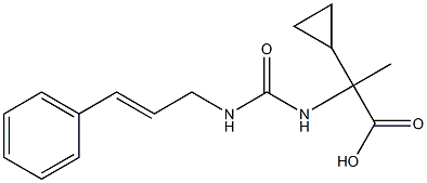 2-cyclopropyl-2-[({[(2E)-3-phenylprop-2-enyl]amino}carbonyl)amino]propanoic acid Structure