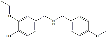 2-ethoxy-4-({[(4-methoxyphenyl)methyl]amino}methyl)phenol Structure