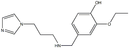 2-ethoxy-4-({[3-(1H-imidazol-1-yl)propyl]amino}methyl)phenol 구조식 이미지