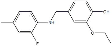 2-ethoxy-4-{[(2-fluoro-4-methylphenyl)amino]methyl}phenol 구조식 이미지