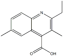 2-ethyl-3,6-dimethylquinoline-4-carboxylic acid 구조식 이미지
