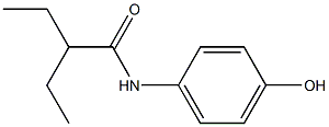 2-ethyl-N-(4-hydroxyphenyl)butanamide 구조식 이미지