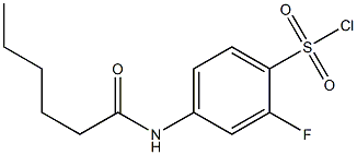 2-fluoro-4-hexanamidobenzene-1-sulfonyl chloride 구조식 이미지