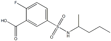 2-fluoro-5-(pentan-2-ylsulfamoyl)benzoic acid Structure