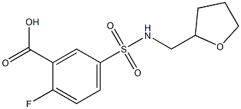 2-fluoro-5-[(oxolan-2-ylmethyl)sulfamoyl]benzoic acid Structure