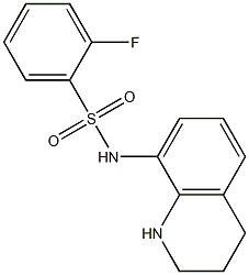 2-fluoro-N-(1,2,3,4-tetrahydroquinolin-8-yl)benzene-1-sulfonamide Structure