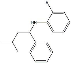 2-fluoro-N-(3-methyl-1-phenylbutyl)aniline 구조식 이미지