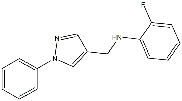 2-fluoro-N-[(1-phenyl-1H-pyrazol-4-yl)methyl]aniline 구조식 이미지