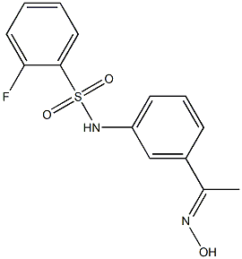 2-fluoro-N-{3-[1-(hydroxyimino)ethyl]phenyl}benzene-1-sulfonamide 구조식 이미지