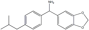 2H-1,3-benzodioxol-5-yl[4-(2-methylpropyl)phenyl]methanamine Structure