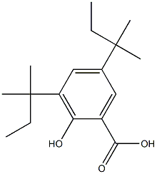 2-hydroxy-3,5-bis(2-methylbutan-2-yl)benzoic acid 구조식 이미지