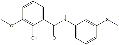 2-hydroxy-3-methoxy-N-[3-(methylsulfanyl)phenyl]benzamide Structure