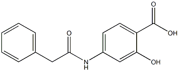 2-hydroxy-4-(2-phenylacetamido)benzoic acid 구조식 이미지