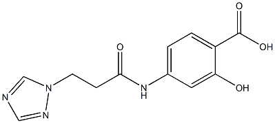 2-hydroxy-4-[3-(1H-1,2,4-triazol-1-yl)propanamido]benzoic acid 구조식 이미지