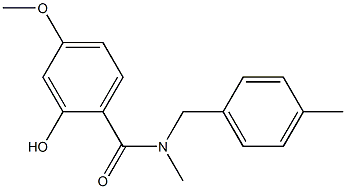 2-hydroxy-4-methoxy-N-methyl-N-[(4-methylphenyl)methyl]benzamide Structure