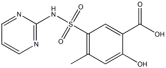 2-hydroxy-4-methyl-5-(pyrimidin-2-ylsulfamoyl)benzoic acid Structure