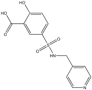 2-hydroxy-5-[(pyridin-4-ylmethyl)sulfamoyl]benzoic acid Structure