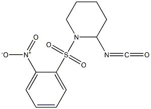 2-isocyanato-1-[(2-nitrobenzene)sulfonyl]piperidine 구조식 이미지