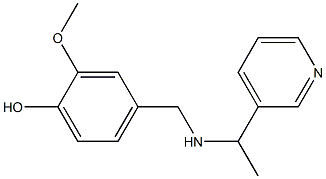 2-methoxy-4-({[1-(pyridin-3-yl)ethyl]amino}methyl)phenol Structure