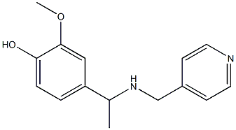 2-methoxy-4-{1-[(pyridin-4-ylmethyl)amino]ethyl}phenol 구조식 이미지