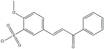 2-methoxy-5-[(1E)-3-oxo-3-phenylprop-1-enyl]benzenesulfonyl chloride Structure