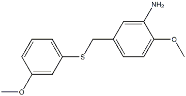 2-methoxy-5-{[(3-methoxyphenyl)sulfanyl]methyl}aniline 구조식 이미지