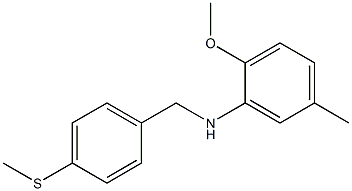 2-methoxy-5-methyl-N-{[4-(methylsulfanyl)phenyl]methyl}aniline Structure