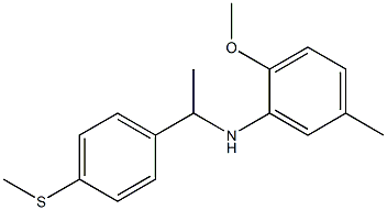2-methoxy-5-methyl-N-{1-[4-(methylsulfanyl)phenyl]ethyl}aniline 구조식 이미지