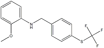 2-methoxy-N-({4-[(trifluoromethyl)sulfanyl]phenyl}methyl)aniline Structure