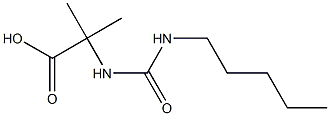 2-methyl-2-[(pentylcarbamoyl)amino]propanoic acid 구조식 이미지