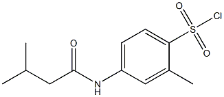 2-methyl-4-(3-methylbutanamido)benzene-1-sulfonyl chloride 구조식 이미지