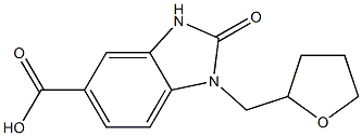 2-oxo-1-(oxolan-2-ylmethyl)-2,3-dihydro-1H-1,3-benzodiazole-5-carboxylic acid 구조식 이미지