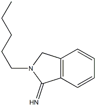 2-pentyl-2,3-dihydro-1H-isoindol-1-imine Structure