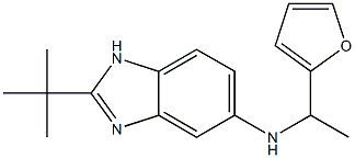 2-tert-butyl-N-[1-(furan-2-yl)ethyl]-1H-1,3-benzodiazol-5-amine 구조식 이미지