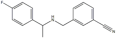 3-({[1-(4-fluorophenyl)ethyl]amino}methyl)benzonitrile Structure