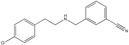 3-({[2-(4-chlorophenyl)ethyl]amino}methyl)benzonitrile 구조식 이미지