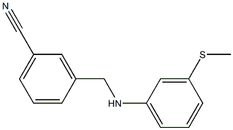 3-({[3-(methylsulfanyl)phenyl]amino}methyl)benzonitrile Structure