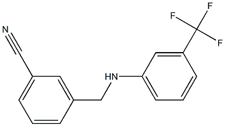 3-({[3-(trifluoromethyl)phenyl]amino}methyl)benzonitrile Structure