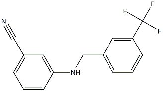 3-({[3-(trifluoromethyl)phenyl]methyl}amino)benzonitrile Structure