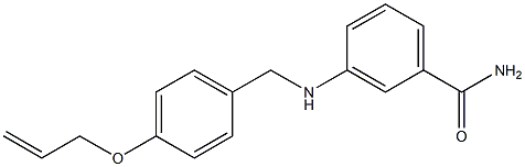 3-({[4-(prop-2-en-1-yloxy)phenyl]methyl}amino)benzamide 구조식 이미지