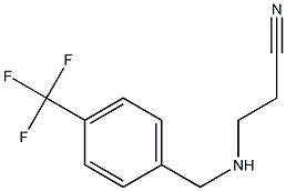 3-({[4-(trifluoromethyl)phenyl]methyl}amino)propanenitrile Structure