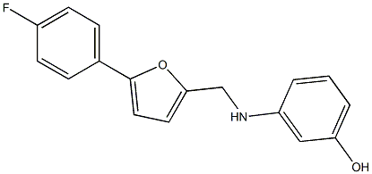 3-({[5-(4-fluorophenyl)furan-2-yl]methyl}amino)phenol 구조식 이미지